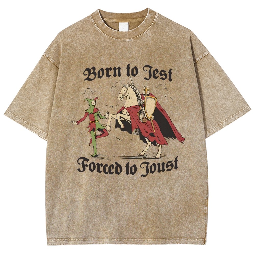 Born To Jest Forced To Joust Vintage Distressed T-shirt