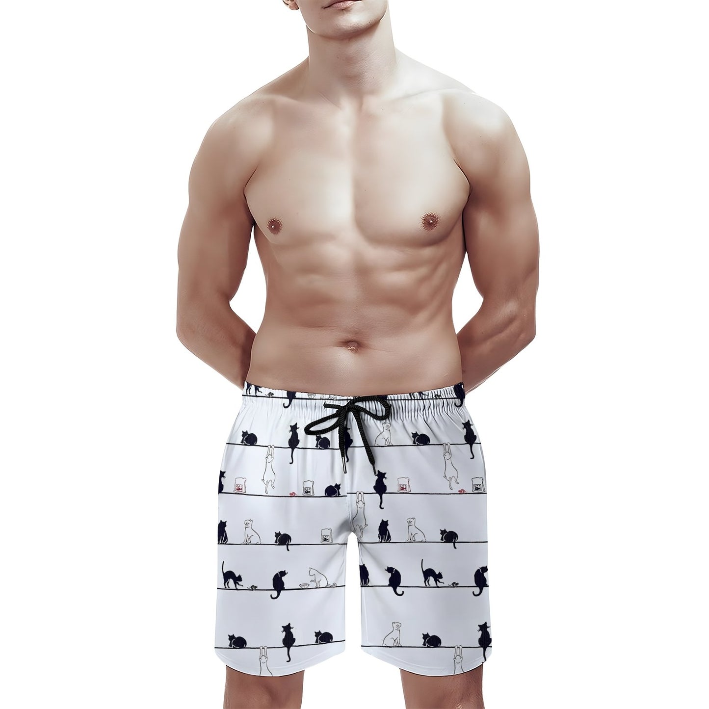 Cute Cat Geek Shorts