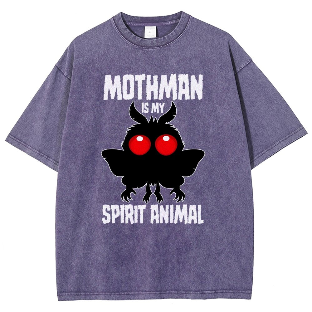 Mothman Is My Spirit Animal Dark Vintage Distressed T-shirt