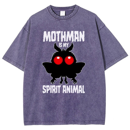 Mothman Is My Spirit Animal Dark Vintage Distressed T-shirt