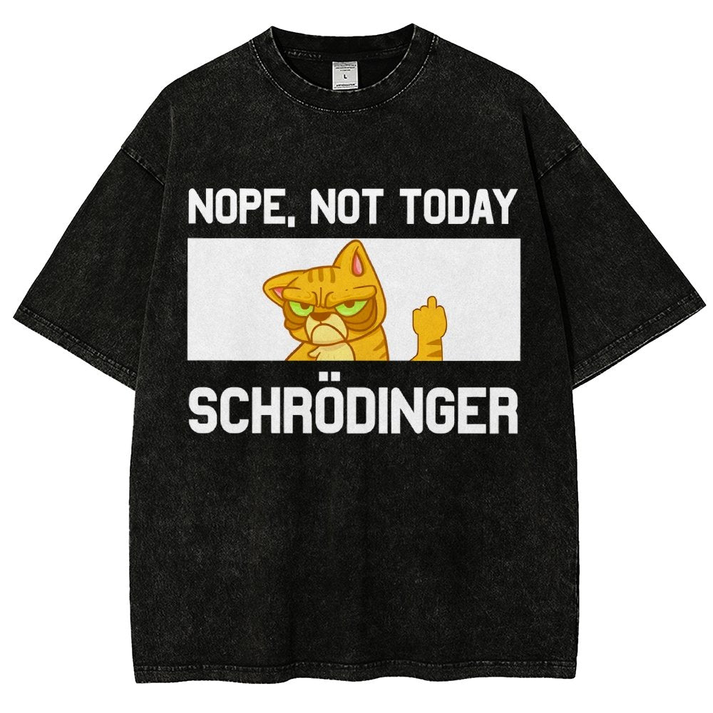 Schroedingers Cat Dark Humor Vintage Distressed T-shirt