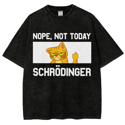 Schroedingers Cat Dark Humor Vintage Distressed T-shirt