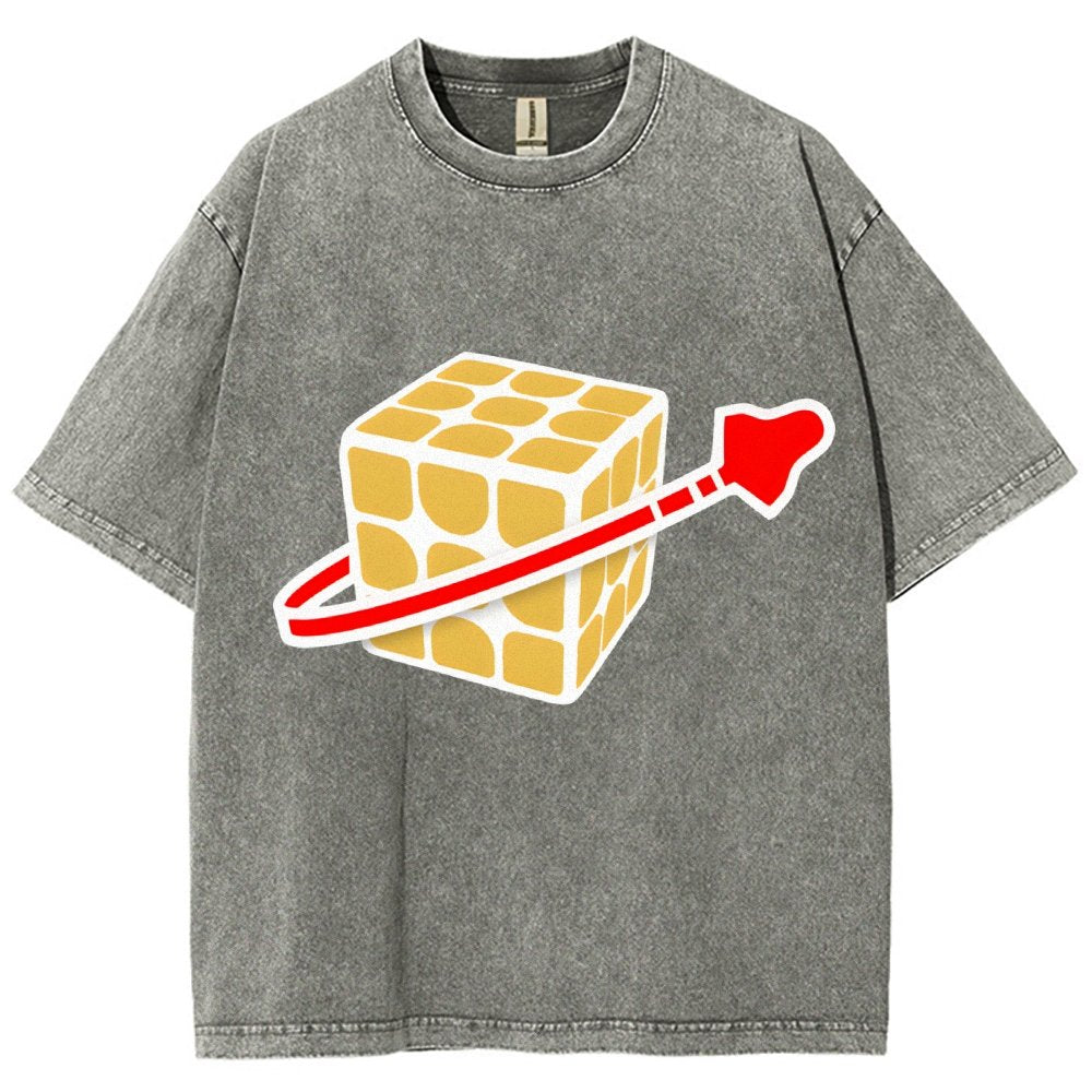 Cubeman Vintage Distressed T-shirt