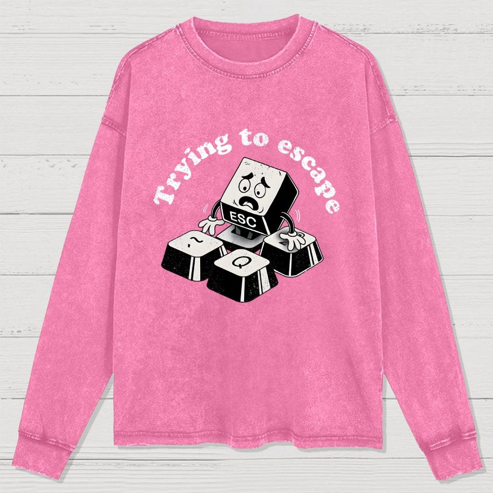 Trying to Escape Washed Long Sleeve Tee