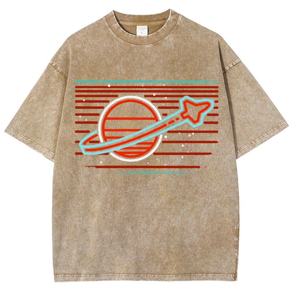 Retro Space Launch Vintage Distressed T-shirt