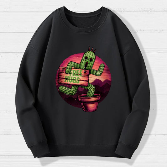 Huggable Cactus Geek Cotton Sweatshirt