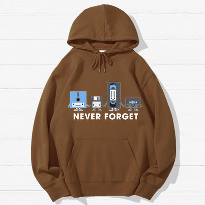 Never Forget Geek Cotton Hoodie
