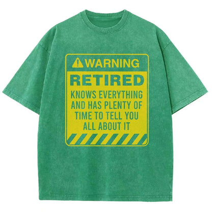 Retired Warning Vintage Distressed T-shirt