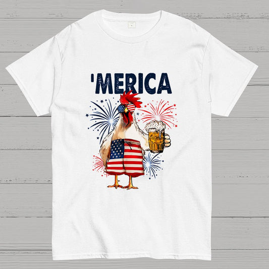Independence Day Chickens Geeky T-Shirt