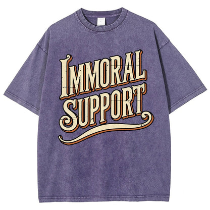 Immoral Support Friend Vintage Distressed T-shirt