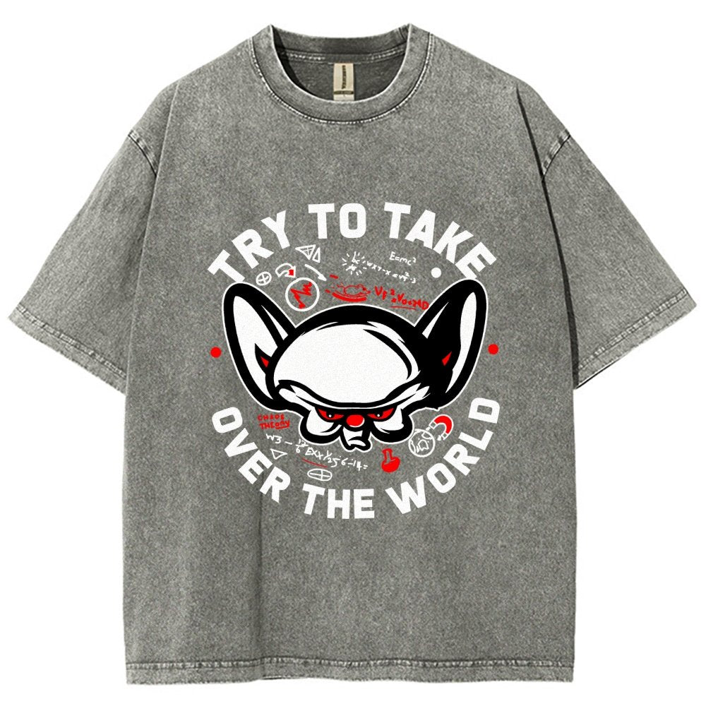 Take Over The World Vintage Distressed T-shirt