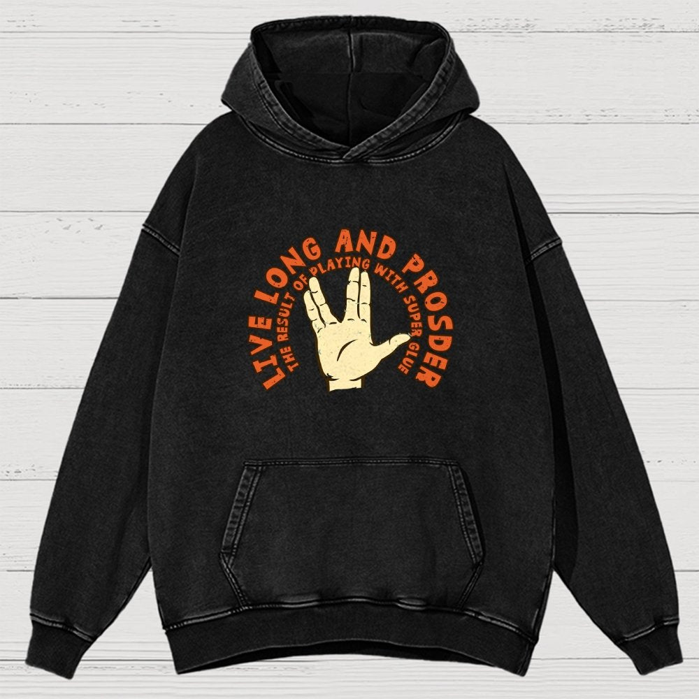 The Result Of Playing With Super Glue Vintage Distressed Hoodie