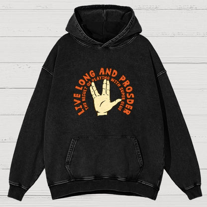 The Result Of Playing With Super Glue Vintage Distressed Hoodie