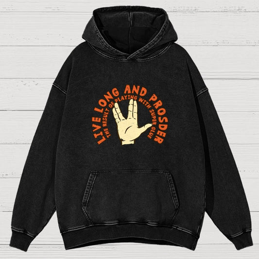 The Result Of Playing With Super Glue Vintage Distressed Hoodie