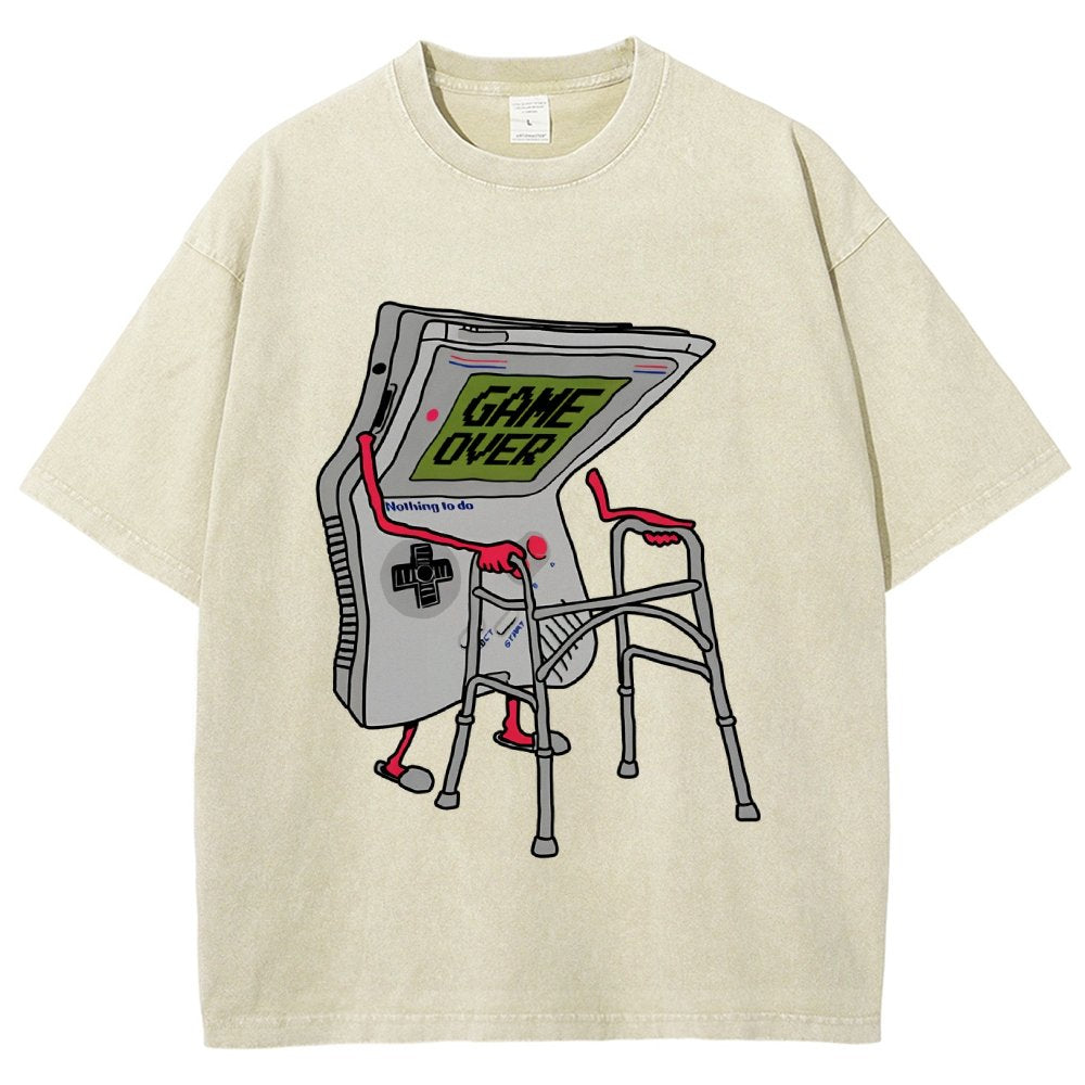 Super Mens Gamer Vintage Distressed T-shirt