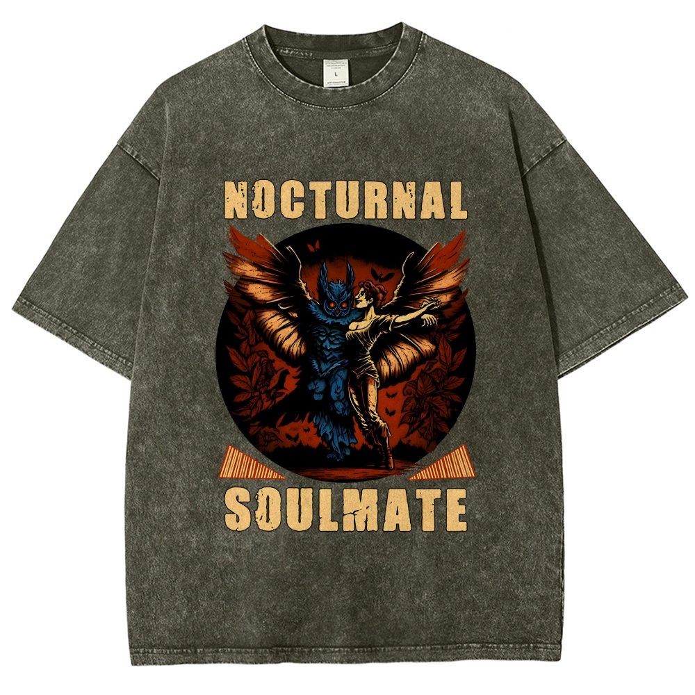 Mothman nocturnal soulmate Vintage Distressed T-shirt