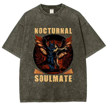 Mothman nocturnal soulmate Vintage Distressed T-shirt
