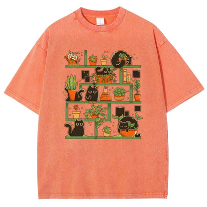 Kitten Garden Vintage Distressed T-shirt