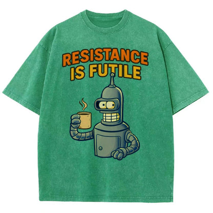 Funny Robot Coffee Design – Opposing Is Hopeless Vintage Distressed T-shirt