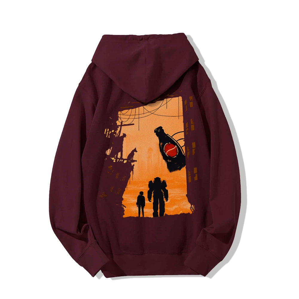 Welcome To This Land Printed Back Unisex Cotton Hoodie