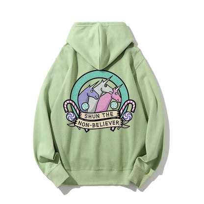 Shun The Non-Believer Printed Back Unisex Cotton Hoodie