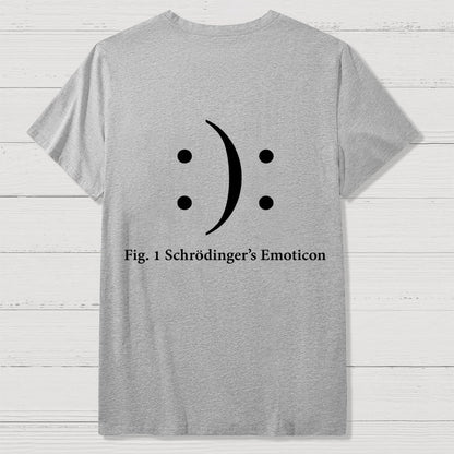 Schrodinger's Emoticon Front And Back Printing Geek T-Shirt