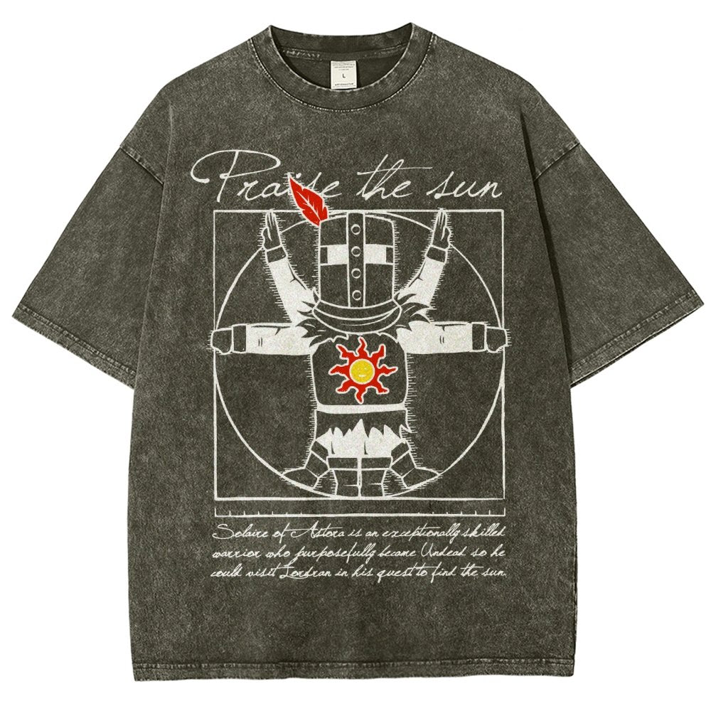 Vitruvian Praise Vintage Distressed T-shirt