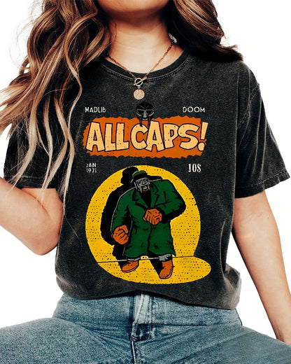 Hip-Hop Mf Graphic Vintage Distressed T-shirt
