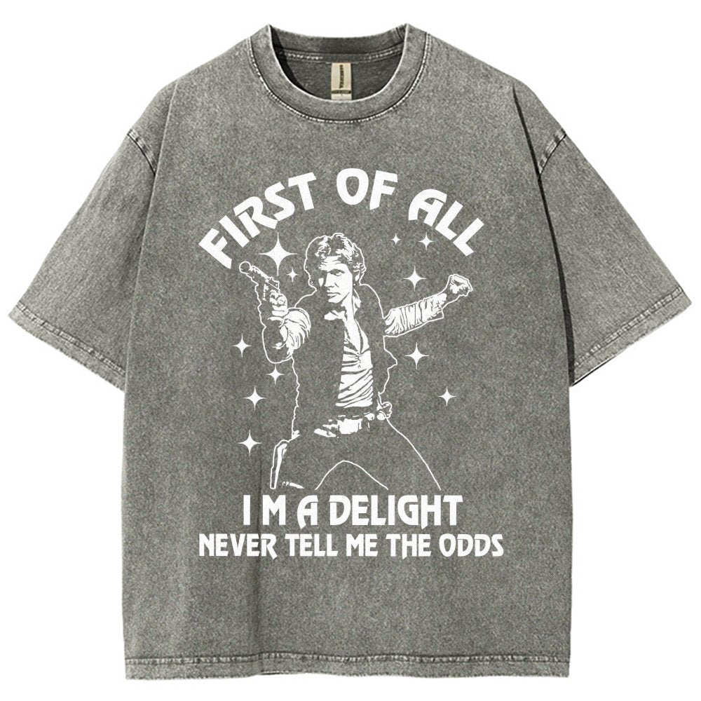 First Of All I'm A Delight Vintage Distressed T-shirt