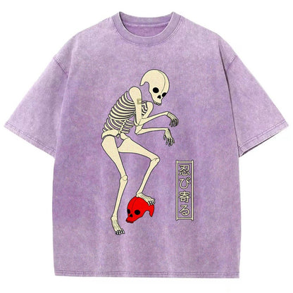Creep Skull Vintage Distressed T-shirt