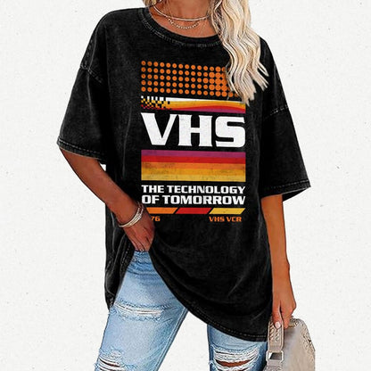 VHS Tech Vintage Distressed T-shirt