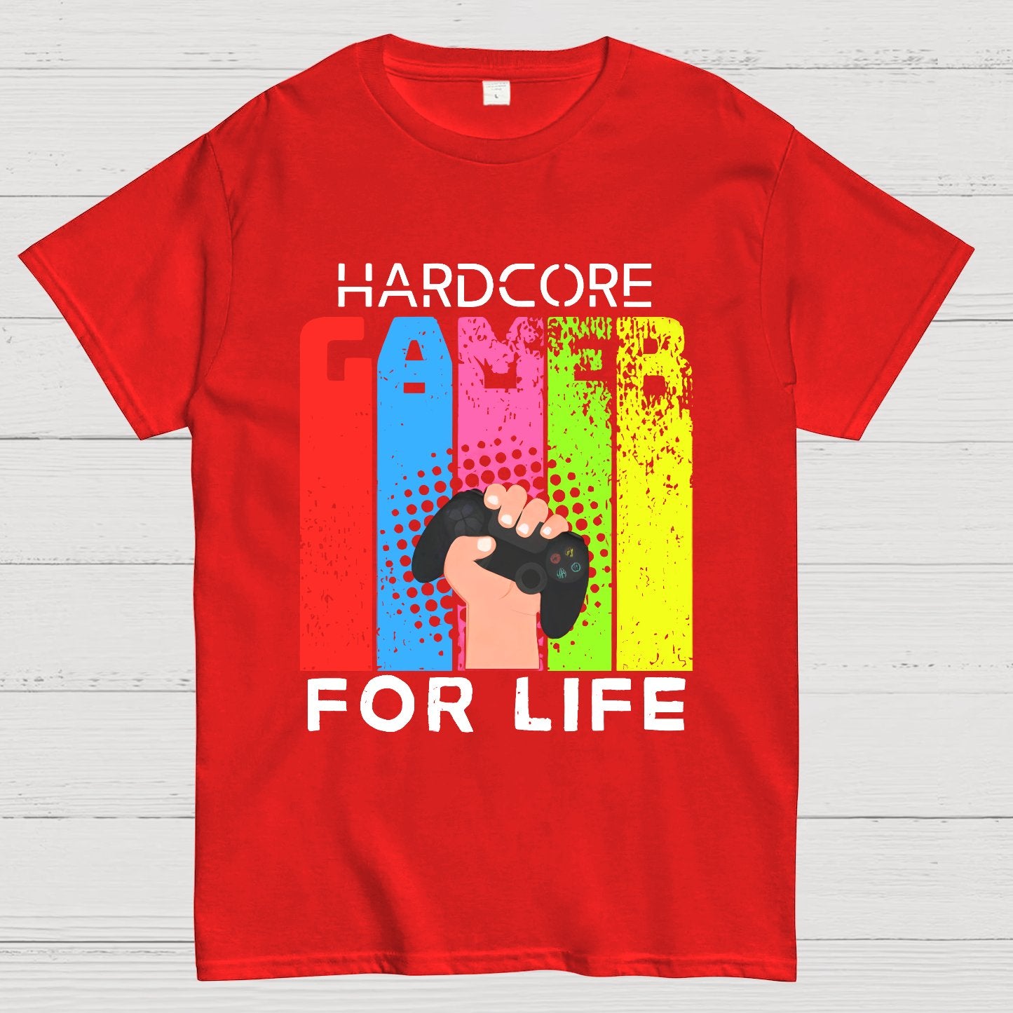 Hardcore Gamer for Life Geeky T-Shirt