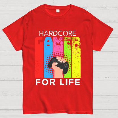 Hardcore Gamer for Life Geeky T-Shirt