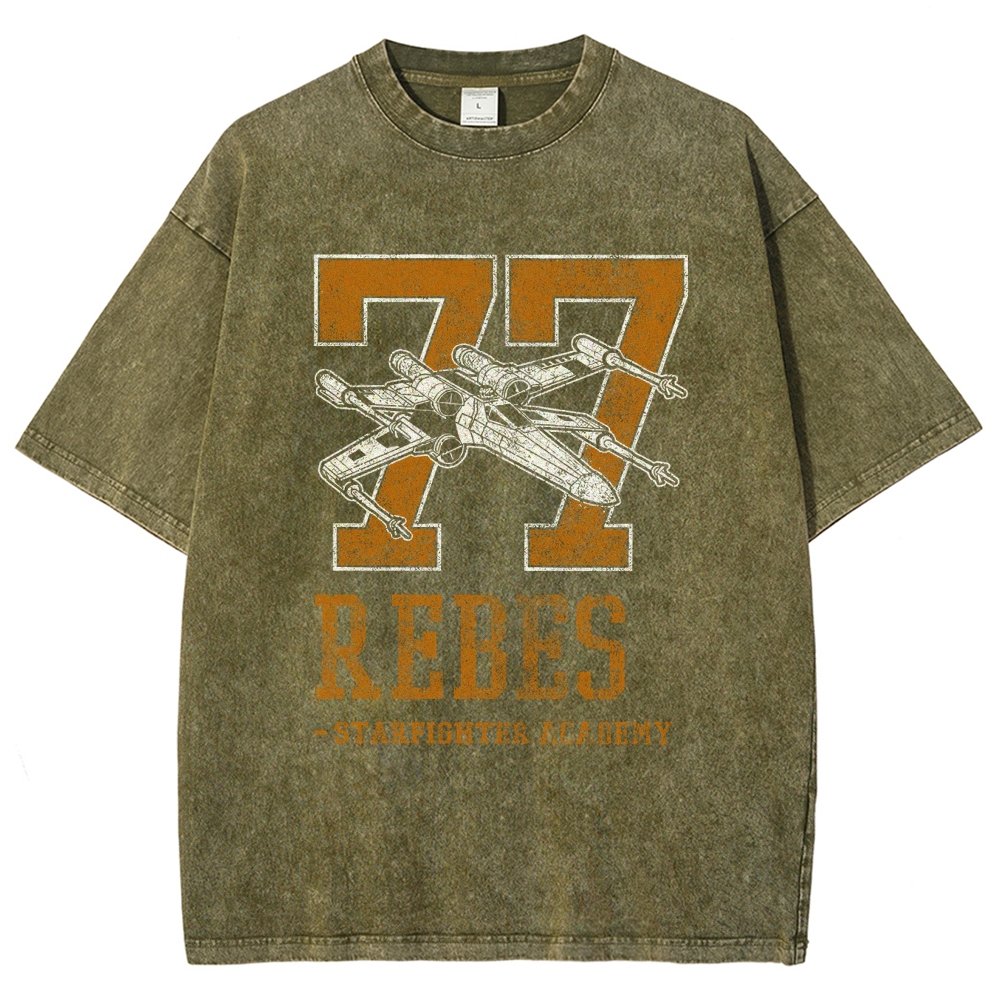 Galactic Fighter Academy Vintage Distressed T-shirt