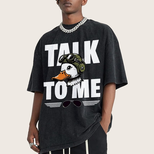Talk To Me. Vintage Distressed T-shirt
