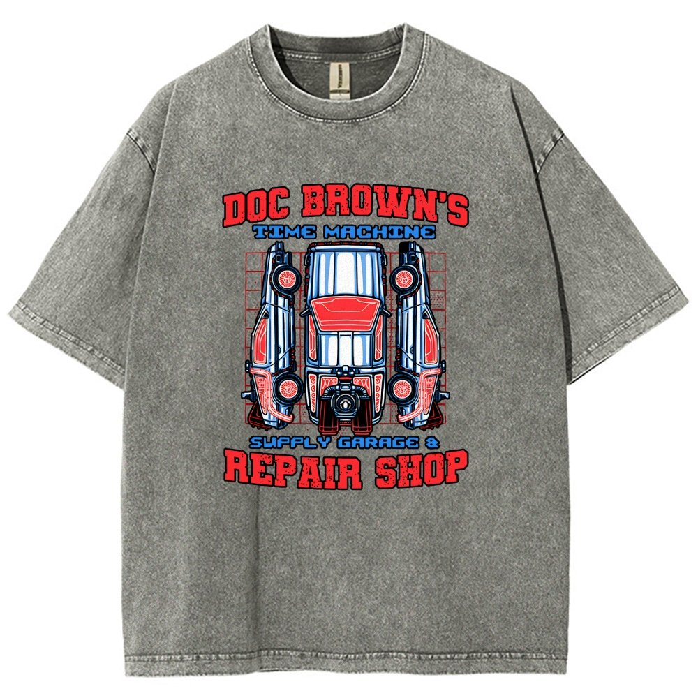 Time Machine Repair Shop Vintage Distressed T-shirt