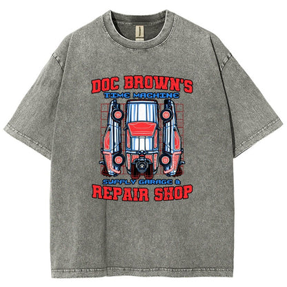 Time Machine Repair Shop Vintage Distressed T-shirt