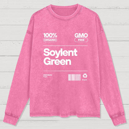 Soylent Green Tag Nerd Washed Long Sleeve Tee