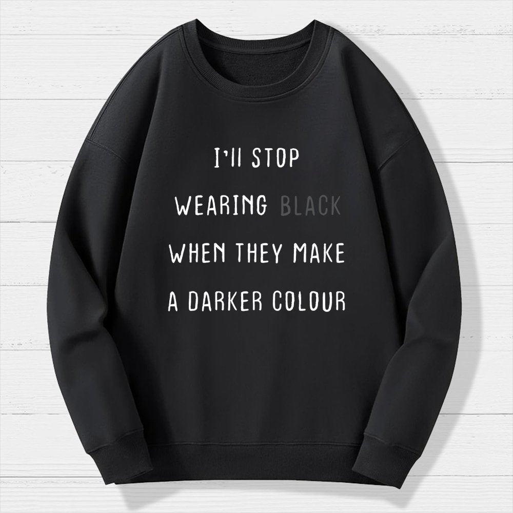Wearing Black Geek Cotton Sweatshirt