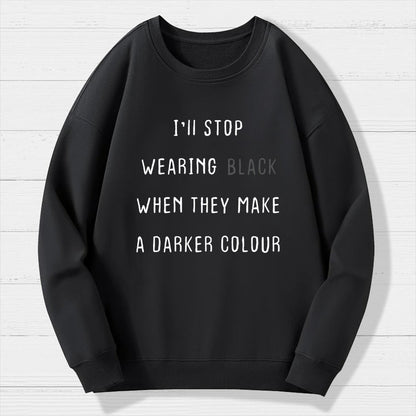 Wearing Black Geek Cotton Sweatshirt