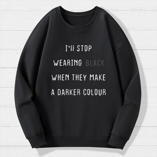 Wearing Black Geek Cotton Sweatshirt
