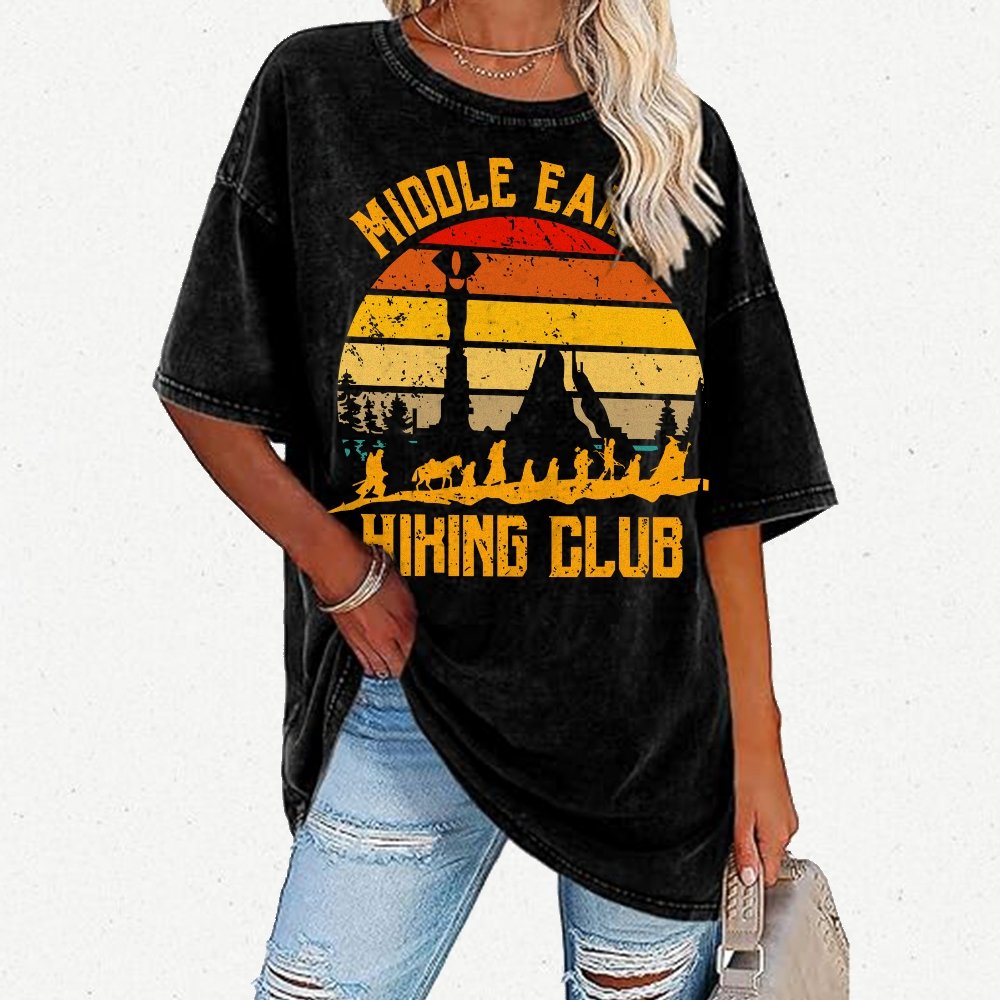 Middle Earth Hiking Club Vintage Distressed T-shirt