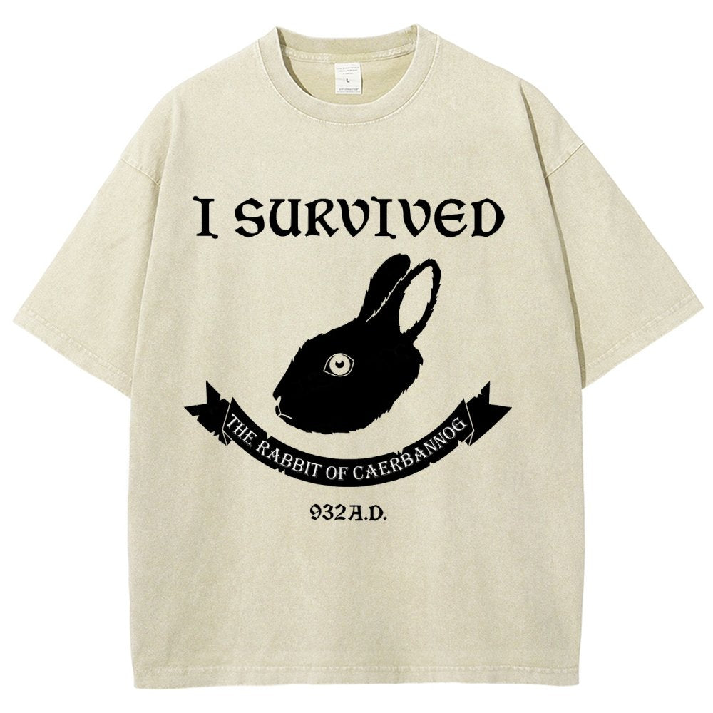 I Survived The Mysterious Rabbit 932A.D Vintage Distressed T-shirt