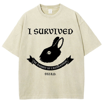 I Survived The Mysterious Rabbit 932A.D Vintage Distressed T-shirt