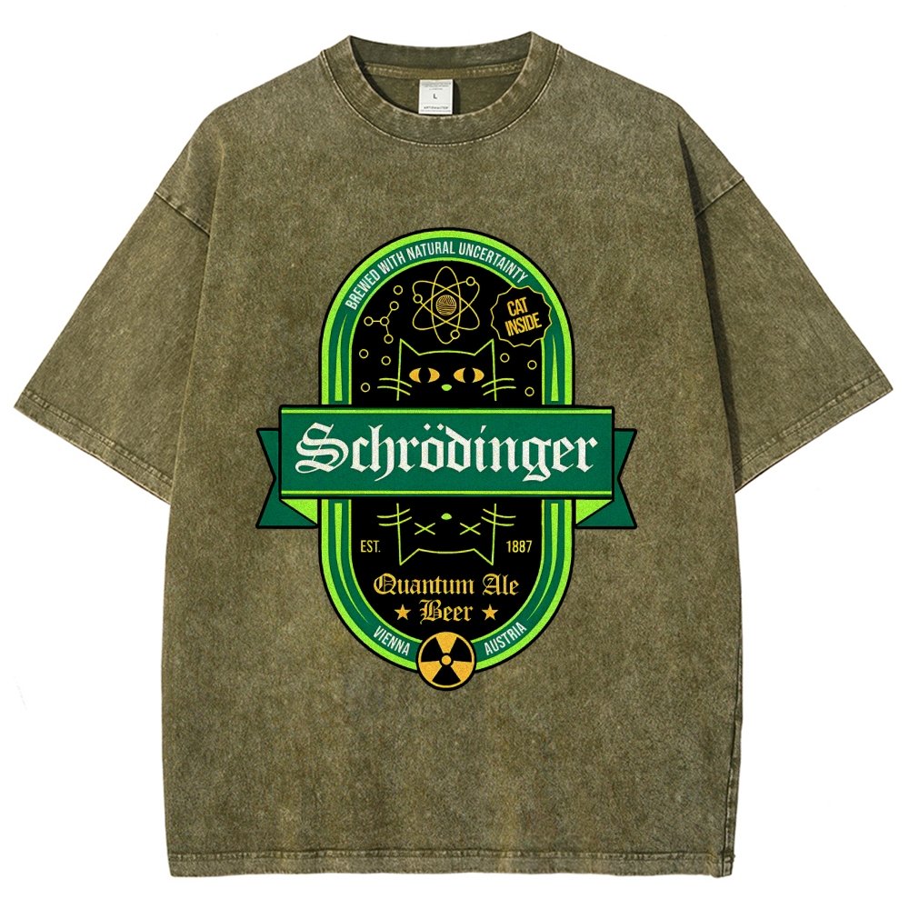 Schrödinger's Cat Inside Vintage Distressed T-shirt