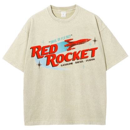 Red Rocket Vintage Distressed T-shirt