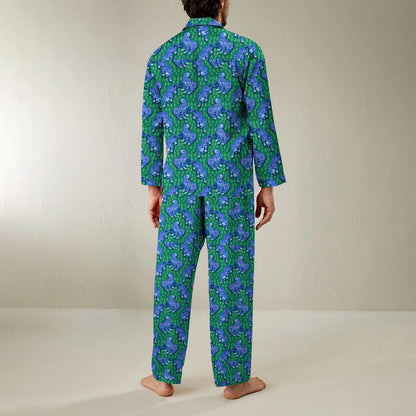 Tiger Art Pattern Geek Long Sleeve Pajama Set