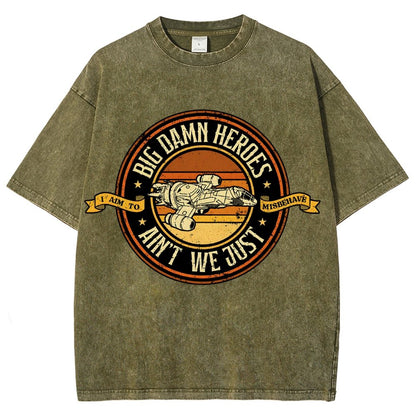 Big Damn Retro Heroes Vintage Distressed T-shirt