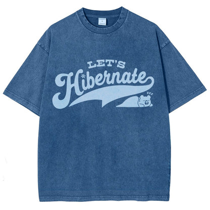Team Bear Let's Hibernate Vintage Distressed T-shirt