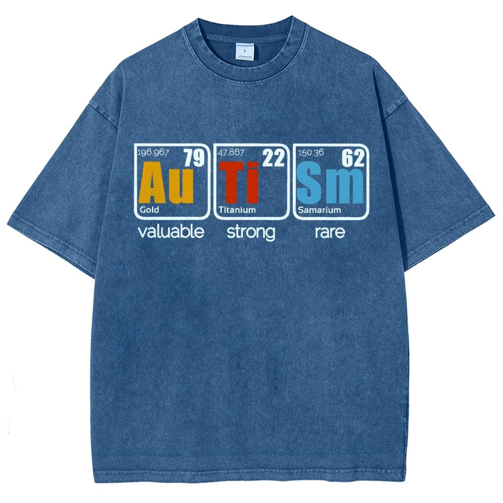 Autism Periodic Table Vintage Distressed T-shirt